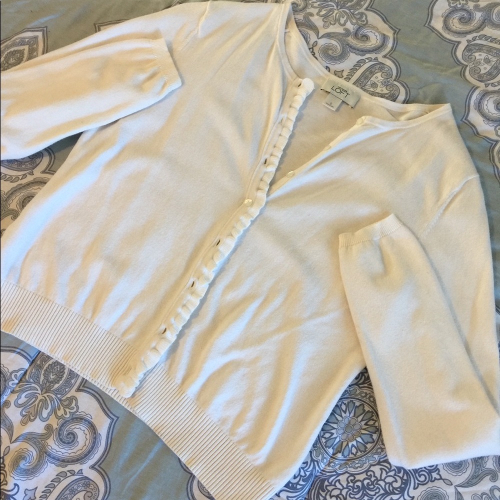 White cardigan